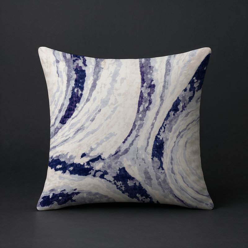 Coussin décoratif intérieur / extérieur gris Modern Modern, Carré 20 po, Gris abstrait 4