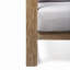 Chaise longue d'extérieur en bois d'eucalyptus avec coussins Paradise