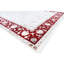 Tapis ivoire et rouge noué à la main de haute qualité-61825273
