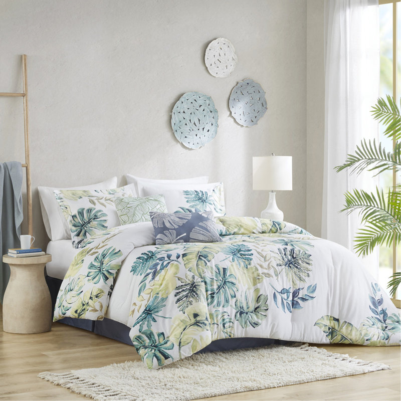 Cotton Printed 6 Piece Comforter Set Multi Cal King, California King Comforter  + 5 Additional Pieces