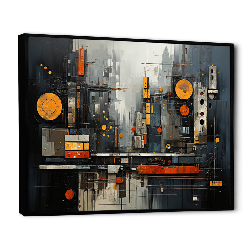Urban Rhythms sur impression sur toile, H 16 po x l 32 po x P 1 po, Cadre flottant noir