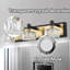 Meuble-lavabo de salle de bain 3 lumières - Cristal et installation facile au-dessus d'un miroir - 3 lumières antirouille