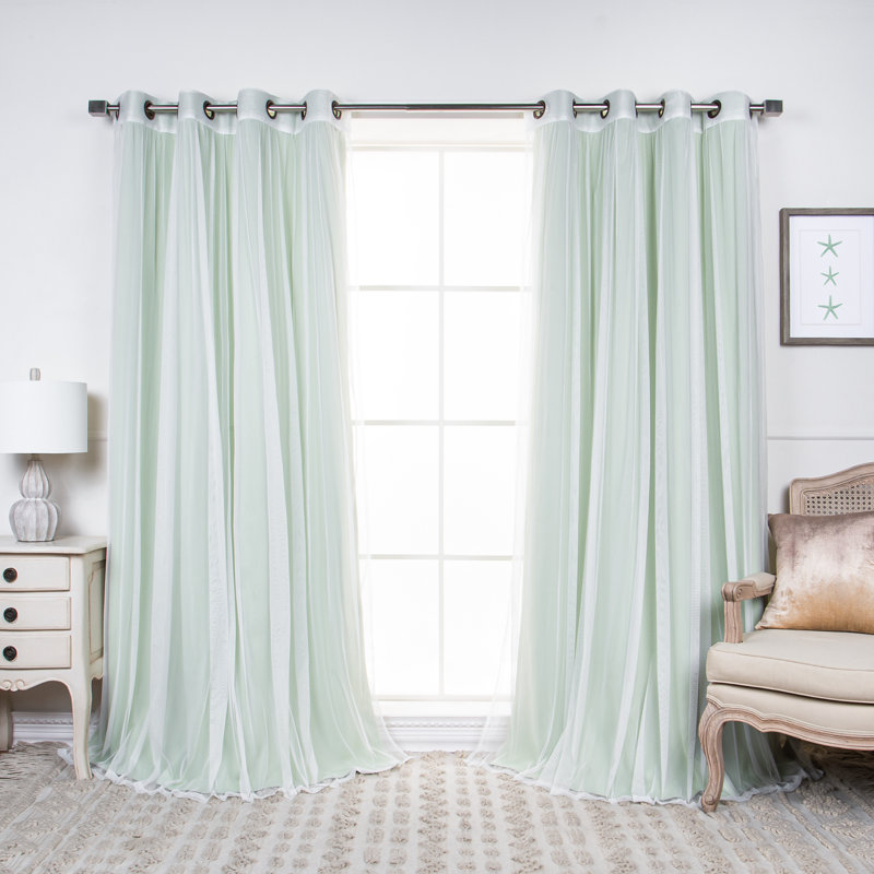 Blackout Curtain, 52" W x 84" L, Gin