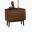Table de chevet en noyer massif 1Pc Table de chevet en bois massif Nickel