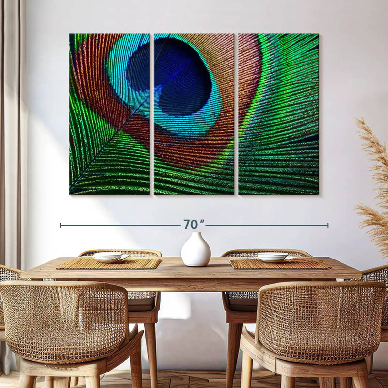 Brampt Fine Peacock Feather, 42" H x 65" W