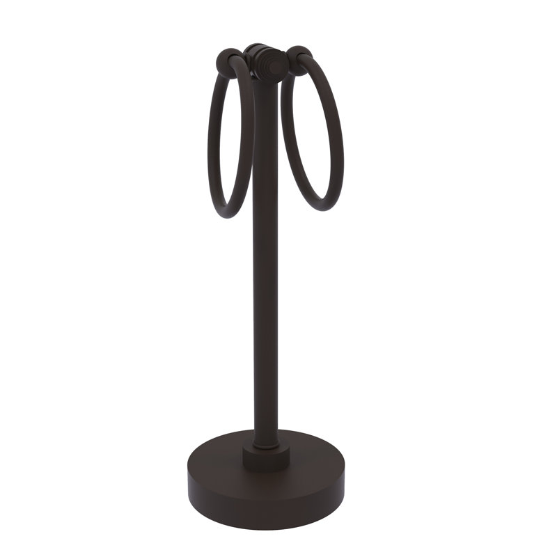 Porte-serviettes de comptoir invité table 2 ring Southbeach, Bronze huilé