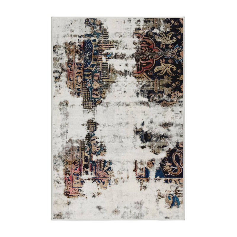 Abstract Indoor Rug, Rectangle 7' x 10'