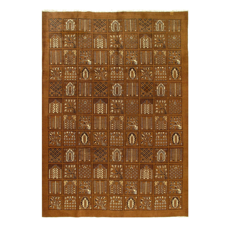 Hand Woven Cotton and Wool Geometric Area Rug