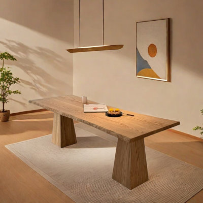 Simple Large Board Ash Wood Solid Wood Table