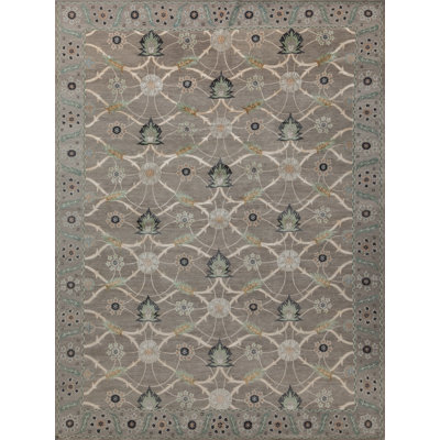Persia Oriental Area Rug in Silver/Dusty Teal/Charcoal/Camel