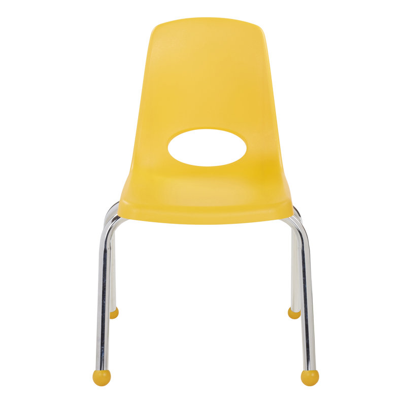 Chaise de classe empilable avec glissières à billes, Ball Glides, Assorti, 14"