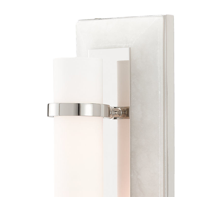 Bruneau 1 - Light Flush Mounted Sconce, Natural Alabaster/Oil Rubbed Bronze