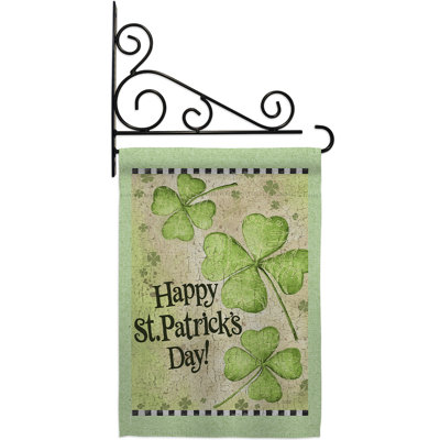 Double Sided 18.5'' H x 13'' W Polyester St. Patrick's Day Flag Set