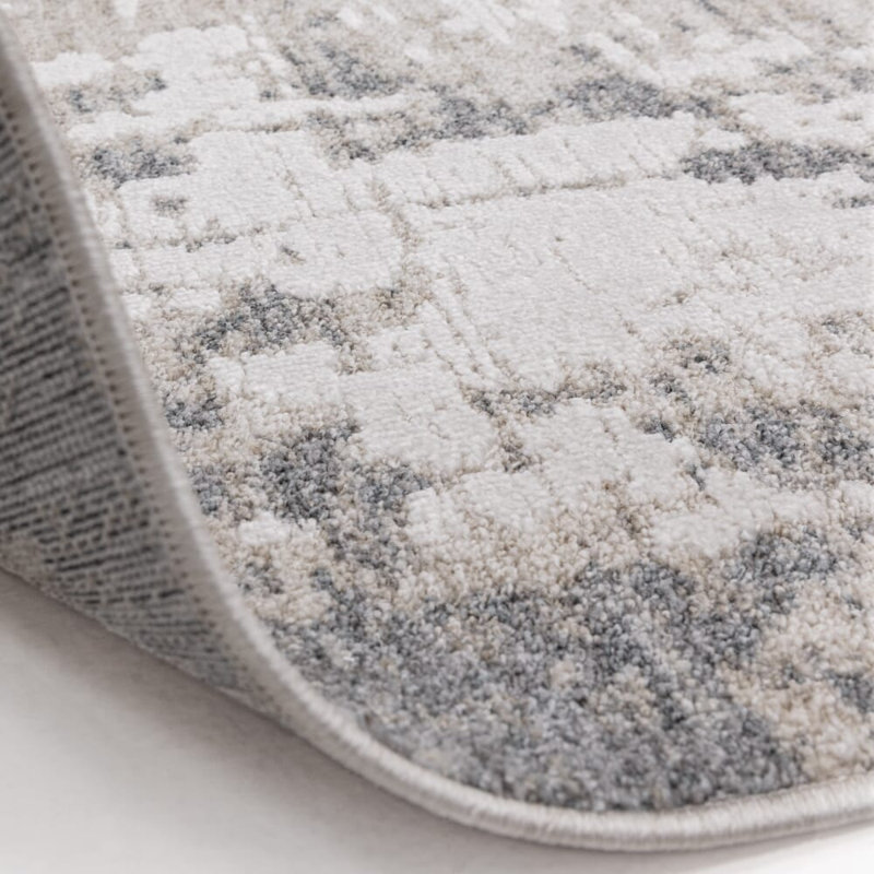 Benyam Abstract Grey/Beige Area Rug, Rectangle 200 x 300 cm