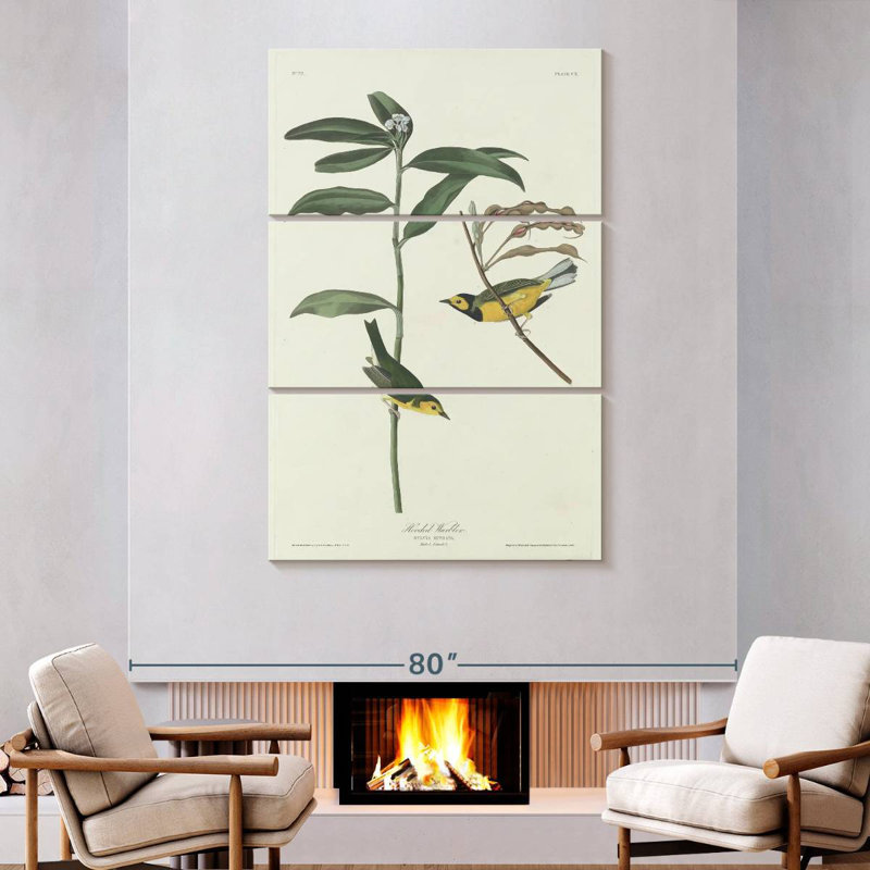 Keiri Hooded Warbler, 74" H x 48" W