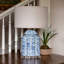 Porcelain Table Lamp With Linen Shade