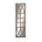 Wood Window Pane Inspired Panel Brown Wall Mirror with Galvanized Metal Frame