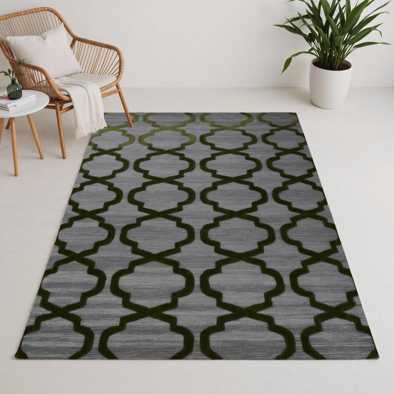 Tapis gris intérieur et extérieur Trellis, Rectangle 9 pi x 12 pi