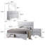 Ensemble de très grand lit 4 pièces blanc avec rangement, commodes et paillettes Vino-117056096-117056095