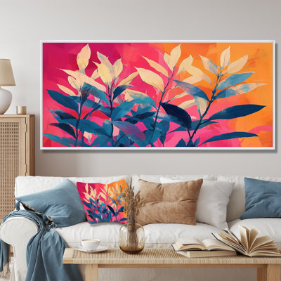 Jungle électrique en couleurs néon Pop Art I - plantes, art mural