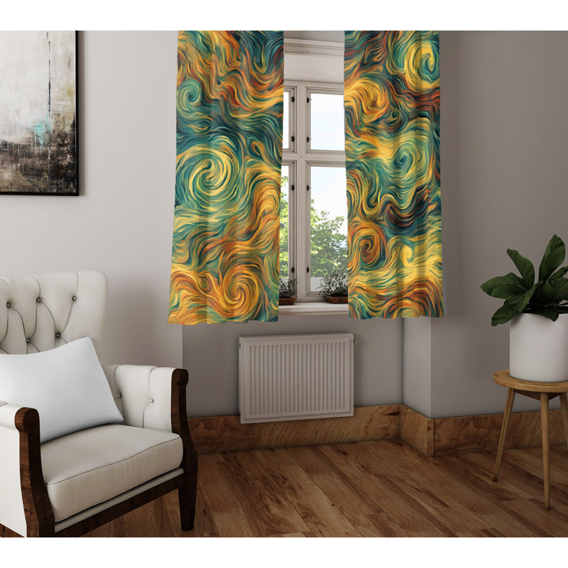 Paire de rideaux semi-transparents en polyester Cherelle, L 56 po x L 78 po