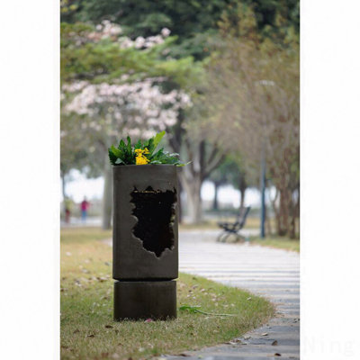 Pedestal Fountain with Lights