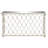Tring Metal Geometric Silver Console Table with Mirrored Glass Top