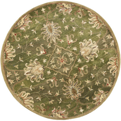 Akash Hand Tufted Wool Emerald Green Rug