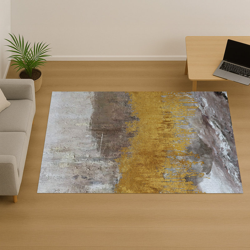 Abstract Area Rug, Runner 70 x 140 cm