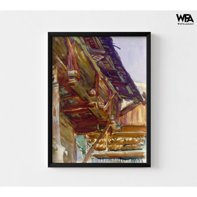 «Chalet» par John Singer Sargent, peinture encadrée de John Singer Sargent, impression de peinture de chalet, art mural Singer Sargent, encadré