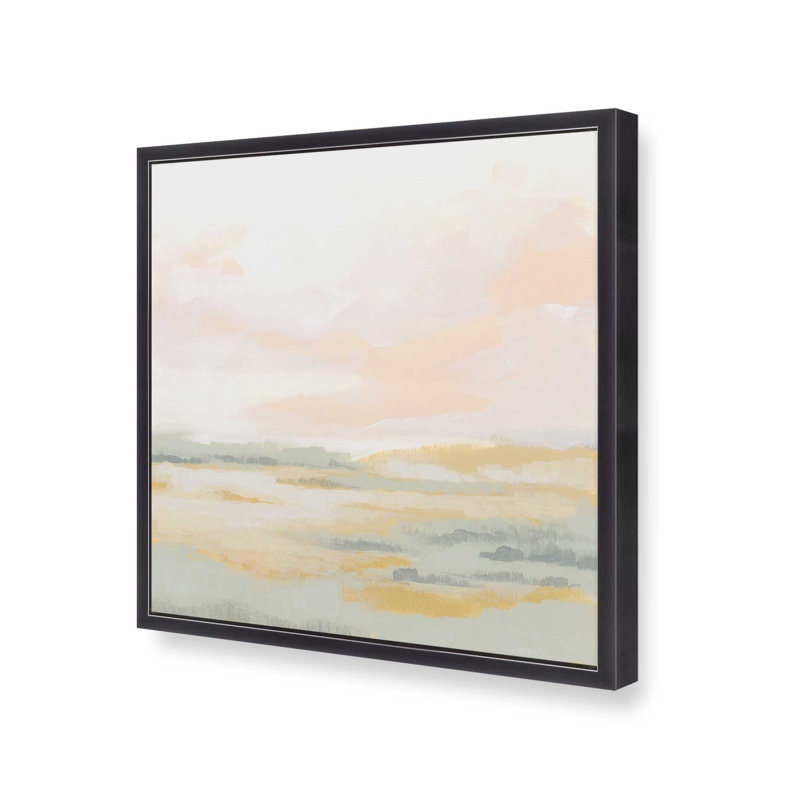 Pastel Fields of Light II Canvas Print in a  Frame, 13.75'' H x 13.75'' W, Weathered Zinc Open Corner Framed