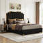 Lit plateforme tapissier très grand Duncanville, crème-116271833-89093345