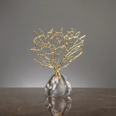 Vase en cristal cristal corail