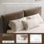 Guyii Modern Super King Dark Brown Platform Bed Frame 180 x 200 cm with Wingback Headboard-120392645