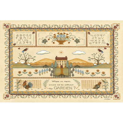Garden Sampler I 1 Piece Wrapped Canvas Wall Art