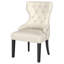 Chaise moderne à oreilles capitonnée avec dossier arrondi et garniture cloutée-2049274027