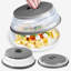 Housse anti-éclaboussures pour micro-ondes pliable et passoire de cuisine Cheer Collection - gris