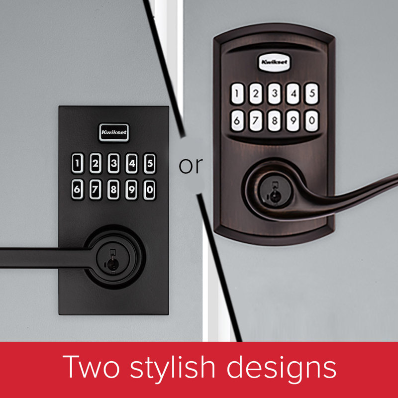 Venetian Bronze Electronic Keypad Entry Lever with SmartKey