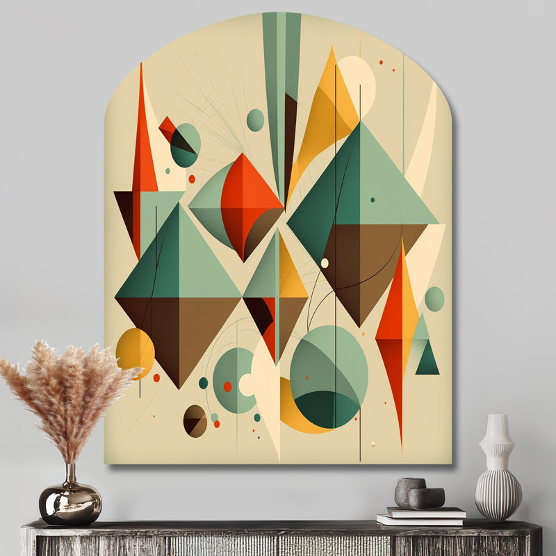 Art mural asymétrique Aula - Modern Midcentury, H 43 po x l 33 po