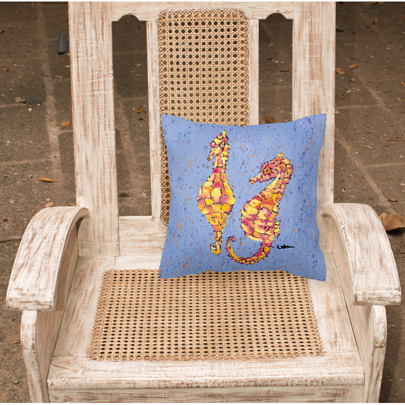  Coussin Seahorse on Blue