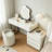 55.12"Modern minimalist solid wood beige dressing table-1904882535