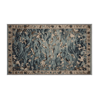 Machine Washable Gray Area Rug