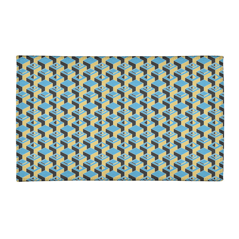 Chenille Geometric Indoor Rug, Rectangle 2' x 3'