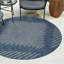 Tapis intérieur / extérieur en polypropylène géométrique tissé à la machine en gris / bleu-721979886