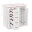 Meuble-lavabo de 30 po avec lavabo en céramique, armoire de rangement moderne à 3 tiroirs et 2 portes, meuble-lavabo autoportant, fermeture en douceur-1107686126