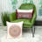 Parkland Collection Blossy Transitional Beige Throw Pillow