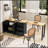 Wooden Sideboard with Extendable Table, Multifunctional Storage Cabinet for Small Spaces, 2 Doors, 3 Drawers, Living Room and Kitchen-128975478