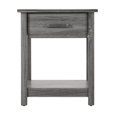 Table de chevet chic gris
