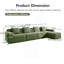Canapé modulaire modulaire en L à 4 places sans os, canapé modulaire Cloud avec assise profonde, canapé modulaire moderne à 4 places avec coussins décoratifs et 1 repose-pieds mobile, tissu en velours côtelé-1278755378