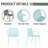 4-Person Patio Dining Set with White Rectangular Table, Stackable Polypropylene Armchairs for Indoor/Outdoor Use-1972817745